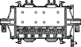 chloration baril, ancien illustration vecteur