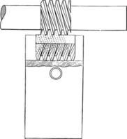 Coupe tripler vers vis, ancien illustration. vecteur