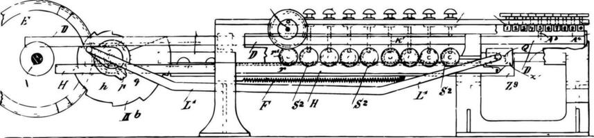 multiplier ou partage machine, ancien illustration. vecteur