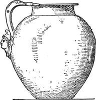 bronze vase, ancien gravure. vecteur