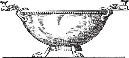 bronze vase, ancien gravure. vecteur