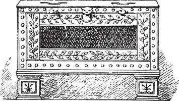 sûr a trouvé dans Pompéi, ancien gravure. vecteur