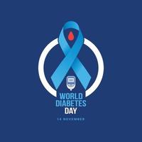 célébration de la bannière de la journée mondiale du diabète 14 novembre mois de sensibilisation