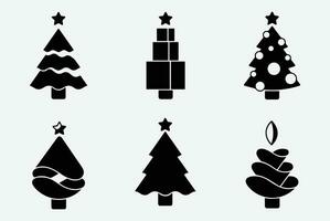 Noël des arbres silhouette vecteur, graphique vecteur