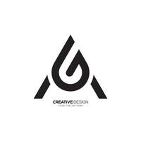 lettre ag ou Géorgie initiale Triangle Créatif abstrait monogramme logo idée vecteur