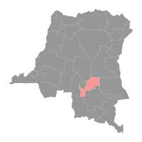 lomami Province carte, administratif division de démocratique république de le congo. vecteur illustration.