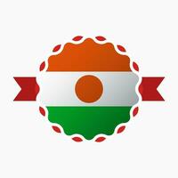 Créatif Niger drapeau emblème badge vecteur