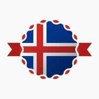 Créatif Islande drapeau emblème badge vecteur