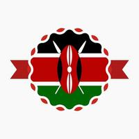 Créatif Kenya drapeau emblème badge vecteur