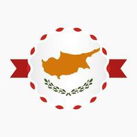 Créatif Chypre drapeau emblème badge vecteur