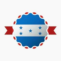 Créatif Honduras drapeau emblème badge vecteur