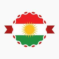 Créatif irakien Kurdistan drapeau emblème badge vecteur