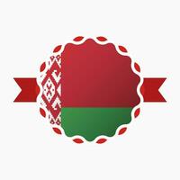Créatif biélorussie drapeau emblème badge vecteur