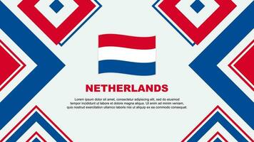 Pays-Bas drapeau abstrait Contexte conception modèle. Pays-Bas indépendance journée bannière fond d'écran vecteur illustration. Pays-Bas indépendance journée