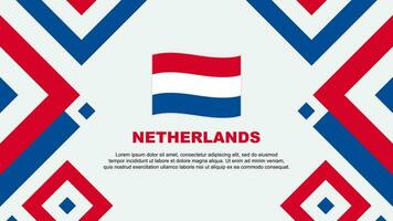 Pays-Bas drapeau abstrait Contexte conception modèle. Pays-Bas indépendance journée bannière fond d'écran vecteur illustration. Pays-Bas modèle