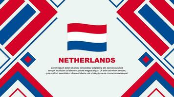 Pays-Bas drapeau abstrait Contexte conception modèle. Pays-Bas indépendance journée bannière fond d'écran vecteur illustration. Pays-Bas drapeau