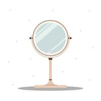 rond supporter miroir isolé sur blanc Contexte. équipement pour pansement chambre. vecteur illustration dans plat dessin animé style