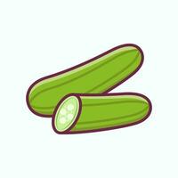 concombre légume plat illustration, légume en bonne santé nourriture vecteur illustration