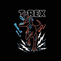 rugir t-rex dinosaure mignon tshirt design pour enfants