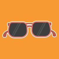 des lunettes de soleil icône dans plat style sur Orange Contexte. vecteur illustration.