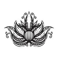 mehndi lotus fleur modèle pour henné dessin et tatouage vecteur