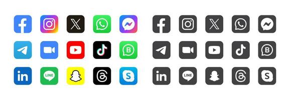 social médias logos illustration vecteur