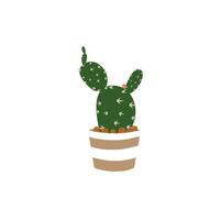 dessin animé cactus plante dans une pot personnage mascotte dans noir lunettes de soleil, dessin animé personnages autocollants. épineux plante dans différent pose, Actions et avec visage expressions vecteur