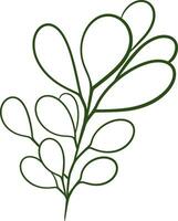 plante élément contour vecteur illustration