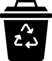 une poubelle pouvez avec une recyclage symbole vecteur