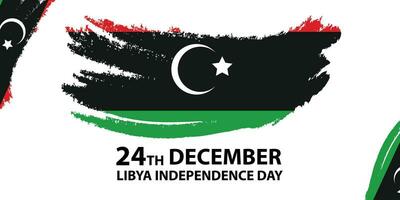 vecteur libyen nationale journée dans décembre 24, affiche ou bannière célébrer indépendance