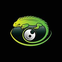 iguane yeux logo modèle, iguane yeux logo éléments, iguane yeux vecteur illustration