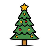une décoratif Noël arbre vecteur illustration