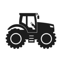 une tracteur vecteur noir clipart isolé sur une blanc arrière-plan, une ferme tracteur silhouette