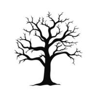 effrayant mort arbre silhouette vecteur gratuit