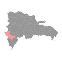 indépendance Province carte, administratif division de dominicain république. vecteur illustration.