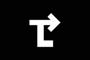 lettre t l La Flèche logo conception modèle vecteur