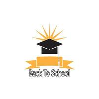 retour à école éducation Université logo conception illustration vecteur