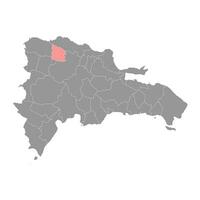 valverde Province carte, administratif division de dominicain république. vecteur illustration.