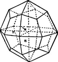 tétragonal trisoctaèdre ancien illustration. vecteur