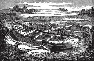 Britanique bateau, ancien illustration. vecteur