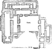 sol plan de le palais à nimroud ancien illustration. vecteur