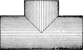 illustration vintage de cylindres qui se croisent. vecteur