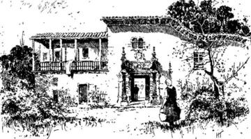 réunion entre pizzaro et atahualpa ancien illustration. vecteur