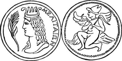 médaille de mélita ancien illustration. vecteur