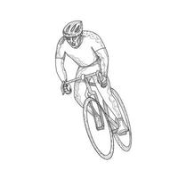 vélo de route vélo course doodle art vecteur