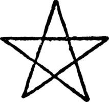 pentacle étoile ancien illustration. vecteur