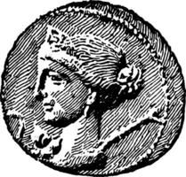 une pièce de monnaie de César ancien illustration. vecteur