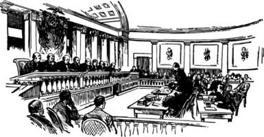 uni États suprême tribunal ancien illustration vecteur