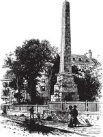 Wolfe monument,ancien illustration vecteur