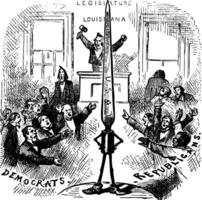 la Louisiane martial loi dans 1875 ancien illustration vecteur